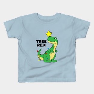 Tree Rex T-Rex Christmas Tree Dinosaur Merry Christmas Kids T-Shirt